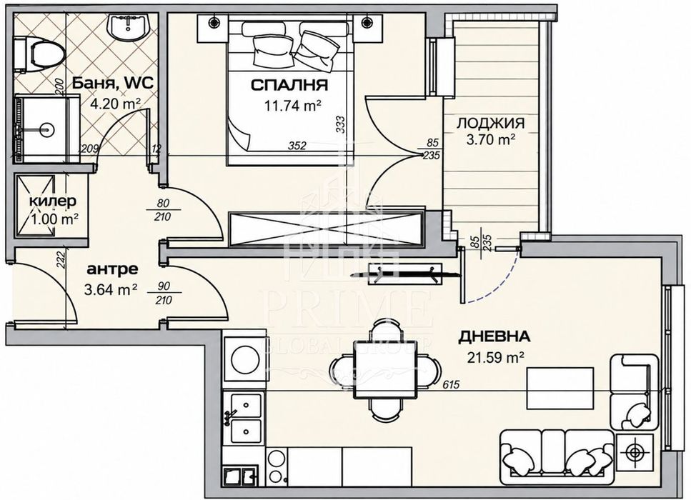 2-стаен в Варна-Владислав Варненчик 2 площ 63 цена 89990