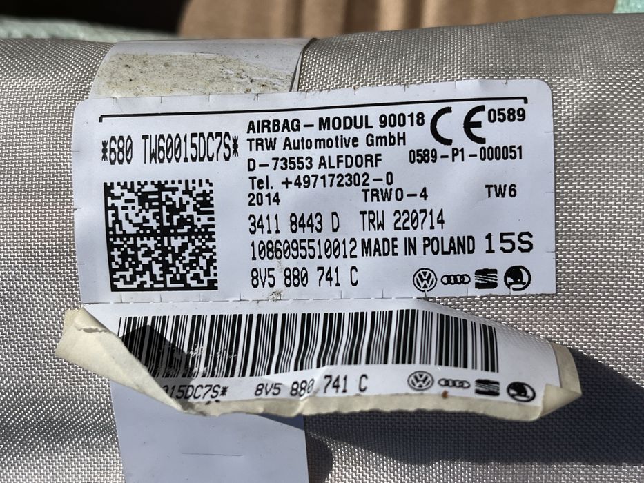 Kit airbag Audi A3 8V