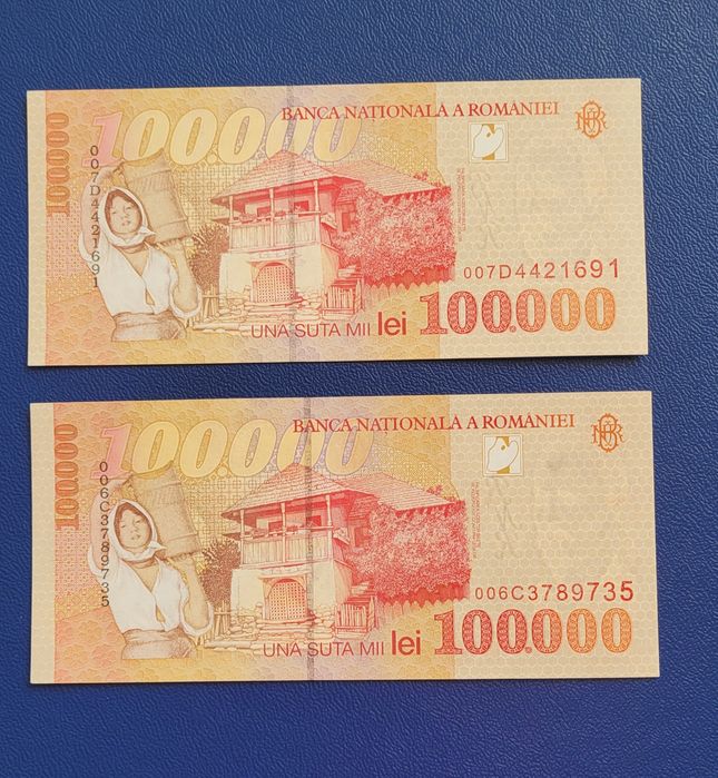 Bancnota 100000 lei 1998 unc bani vechi