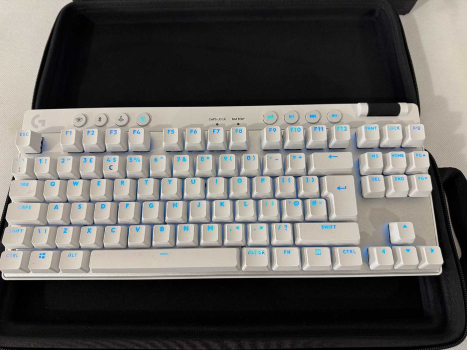 Kлавиатура Геймърска  Logitech Pro X TKL White Lightspeed