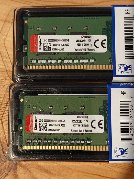 Sigilat kit memorie Kingston 16GB(2x8GB),  DDR4, 2666 Mhz, Desktop