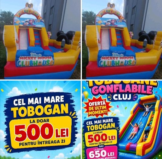 Super oferta de weekend Tobogan gonflabil de închiriat Cluj
