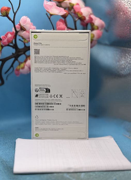НОВ!!! Apple iPhone 17 Pro, 256GB, 5G, Silver + подарък оригинален адаптер Apple