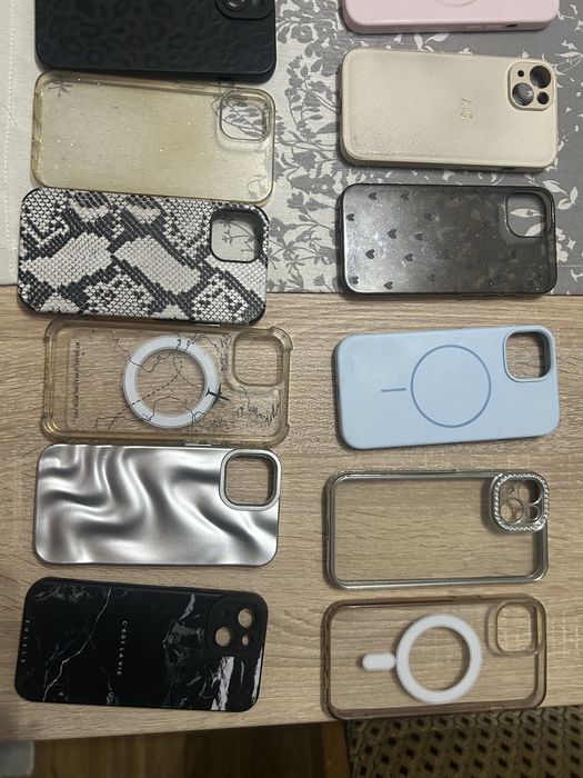 Set 12 huse silicon + 6 folii sticla securizate iphone 14
