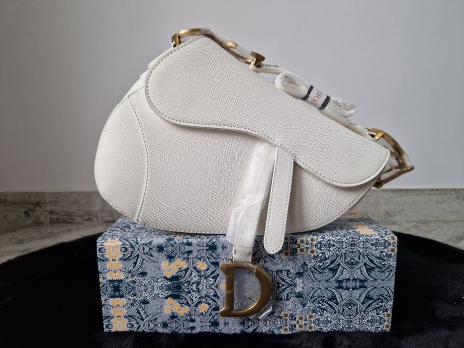 Dior Saddle Bag, alb