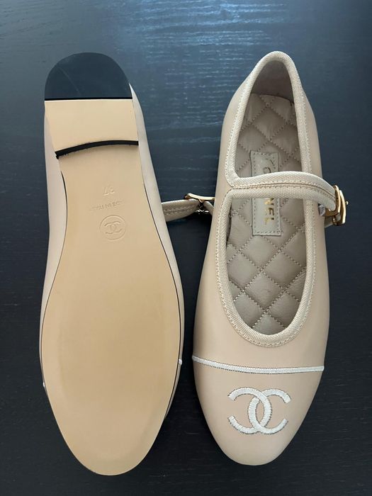 Balerini Chanel piele naturala