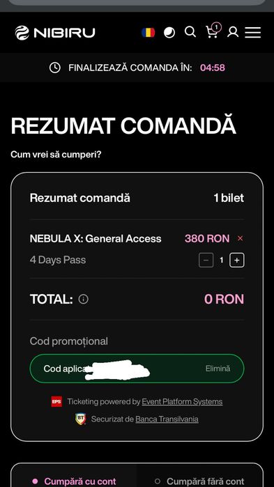 Vand urgent bilet nibiru