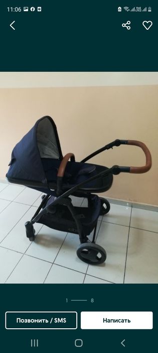 Коляска Leotie  Lux jeansy blue