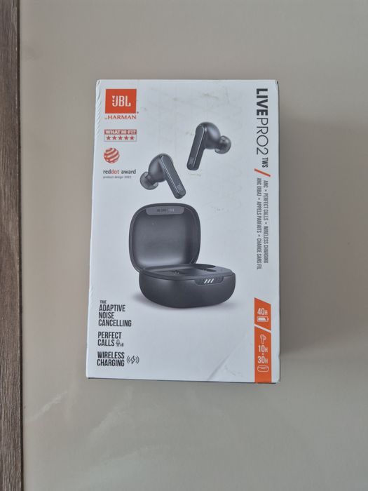 Casti audio in-ear JBL Live Pro 2, True Wireless, Noise Cancelling, 6 Microfoane,Touch Control, IPX5, Negru