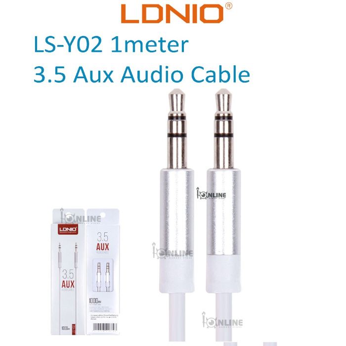 Кабел Стерео жак на стерео жак 3.5мм-1м LDNIO LS-Y02 AUX Cable 3.5mm-M