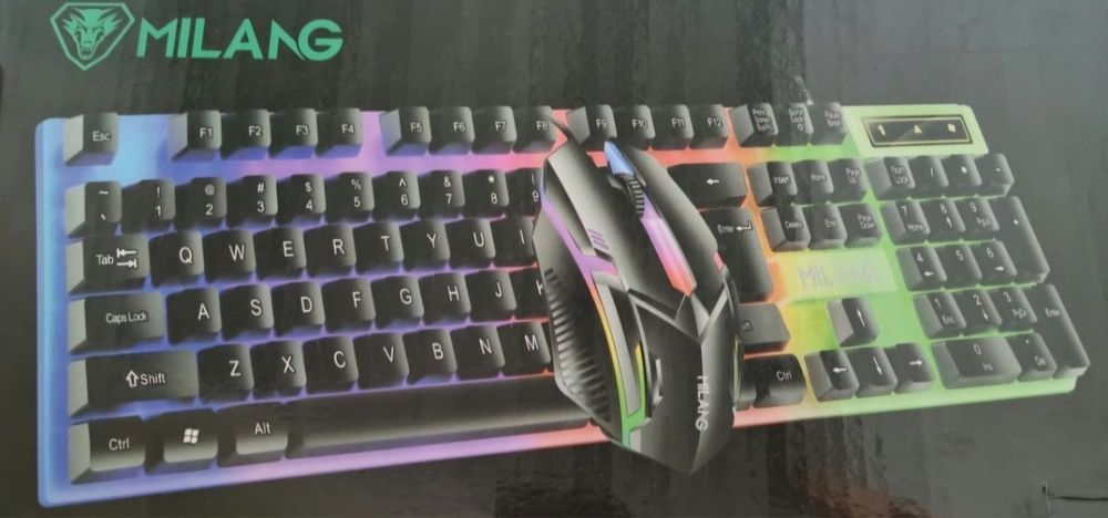 Vand Kit tastatura + mouse gaming RGB calculator pc desktop sistem