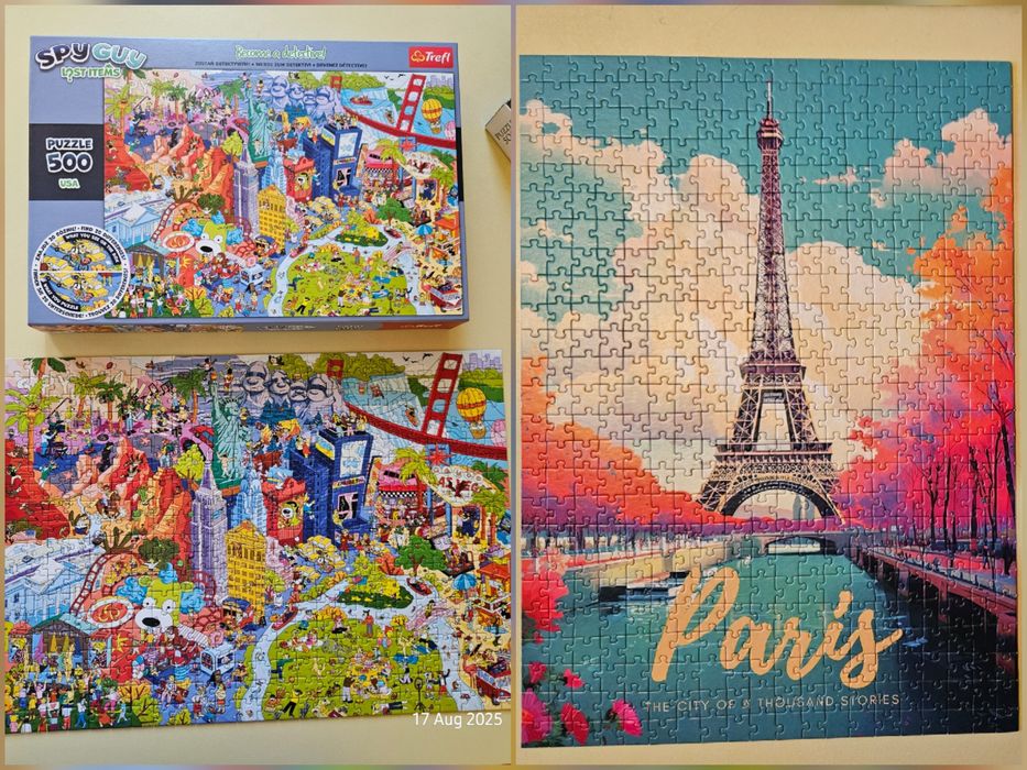 Пъзели 500 части Париж и САЩ