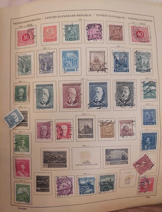 Album cu timbre straine CESKOSLOVENSKO (Ceoslovacia) incepand cu 1919