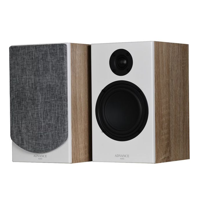 Sistem Audio HiFi Premium Advance Paris MyConnect 60 White cu Boxe KC-100 Light Wood