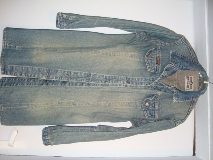 Дънково манто вталено