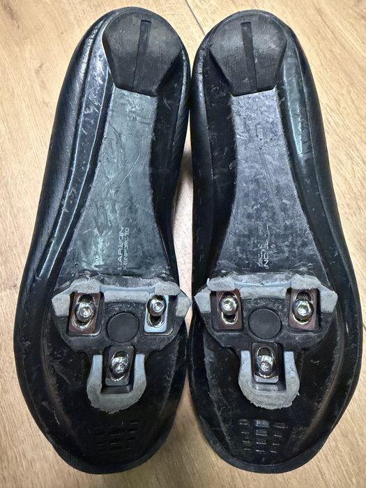 Pantofi ciclism Shimano PR5 marimea 43 talpa carbon placute. LOOK