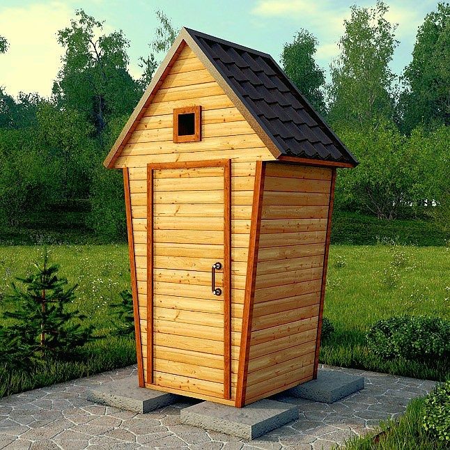 Туалет уличный деревянный для дачи