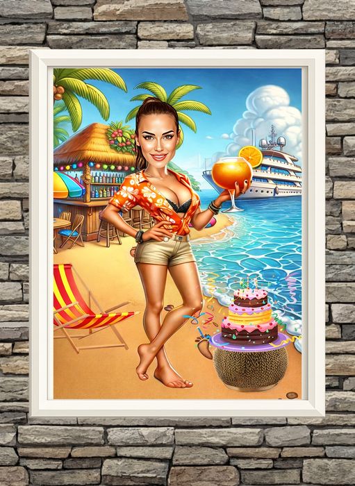 Дигитална карикатура-шарж по снимка за рожден ден, юбилей, имен ден