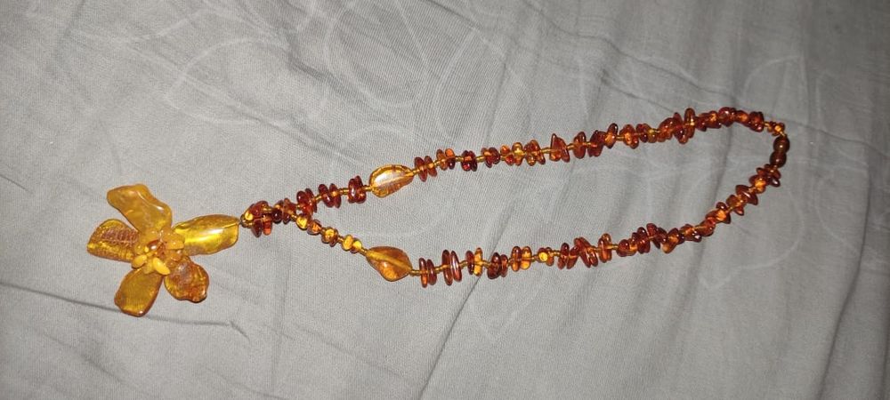 Бусы янтарные советские