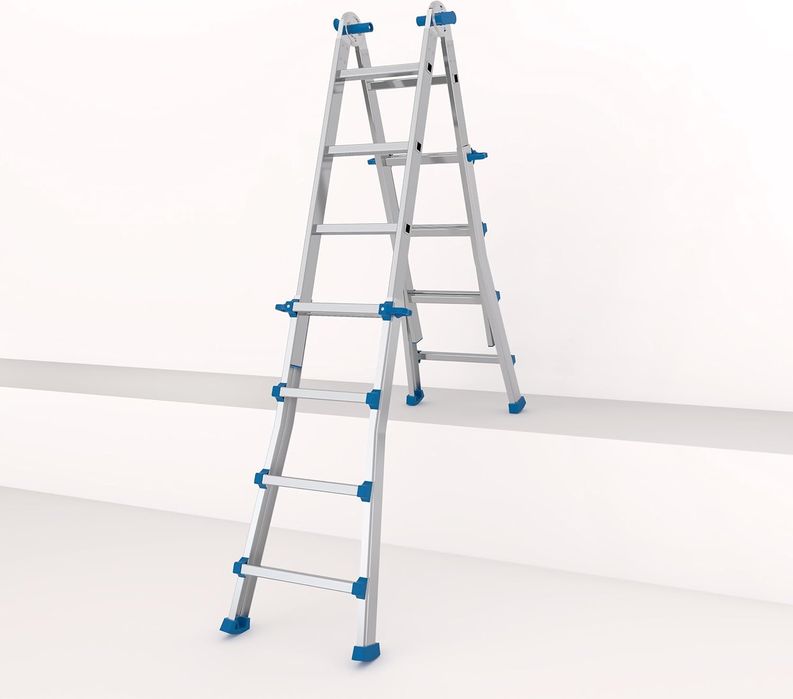 Продавам многофункционална алуминиева стълба Colombo Eiffel 4+4 – Made in Italy