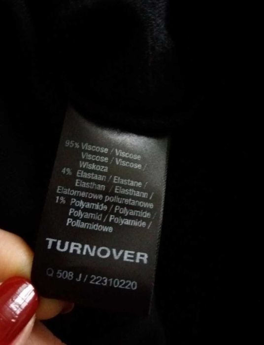 Почти нова оригинална дамска черна рокля Turnover - размер 38