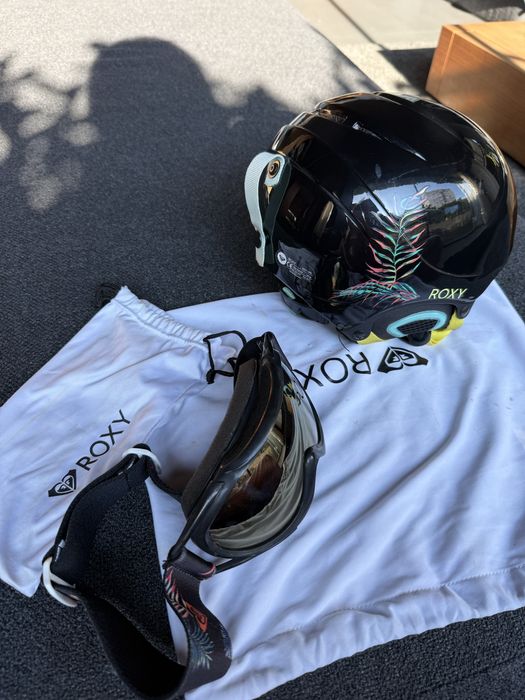Roxy каска, маска и ски обувки Rossignol 275 mm