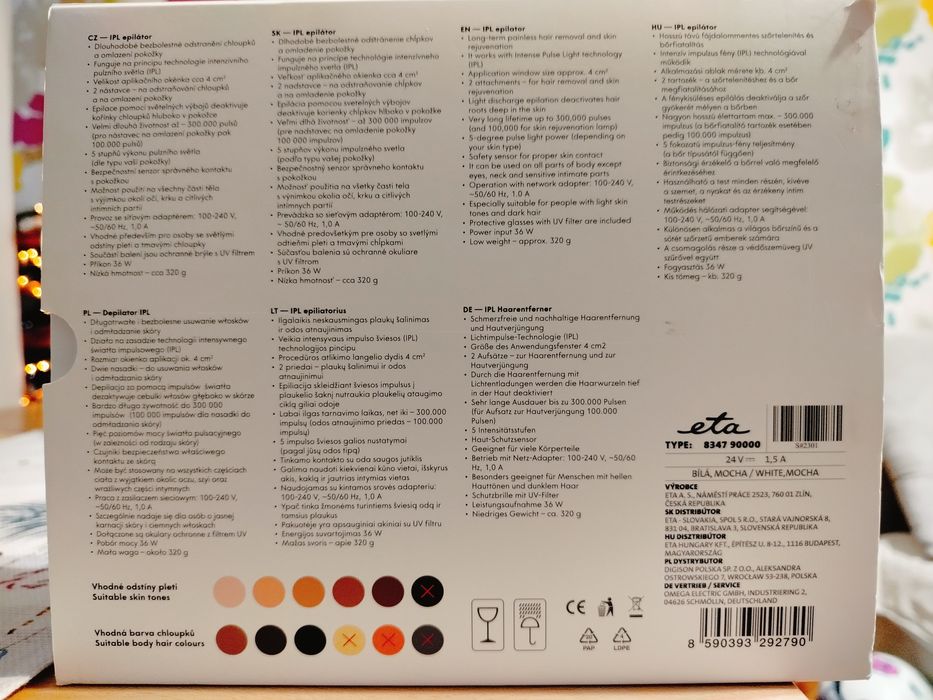 Фотоепилатор IPL ETA Fenite 300 000 импулса