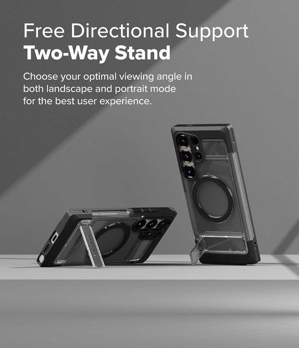 Калъф кейс Ringke UX Magnetic Magsafe case c стойка за Samsung Galaxy S25 Ultra + фолио
