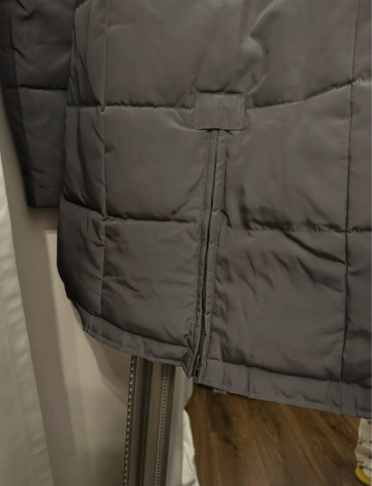 Geaca lunga de iarna, cu pene