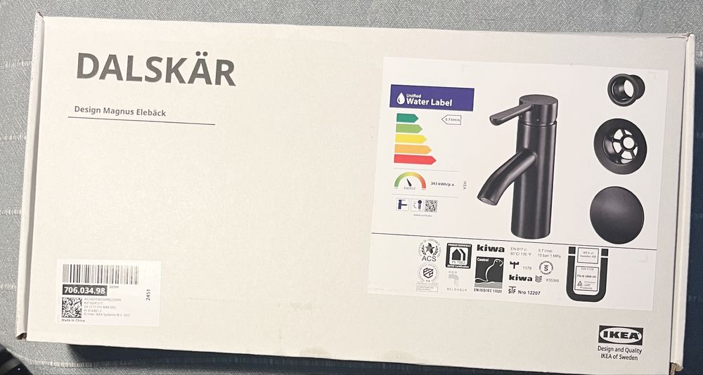 Baterie lavoar  negru