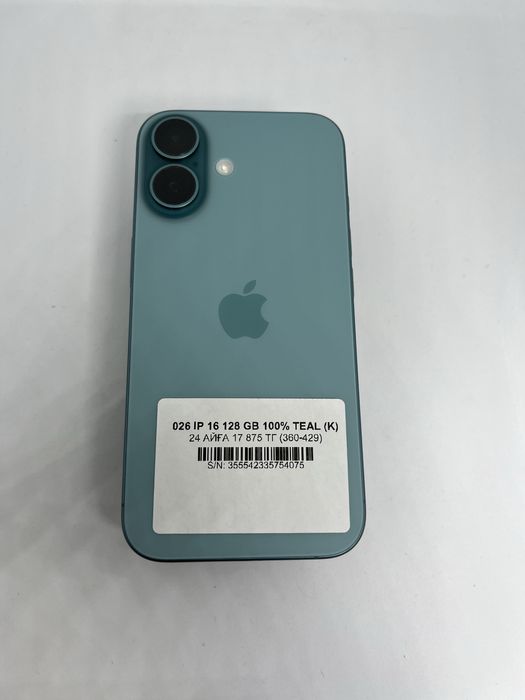 16 128 gb 100% teal