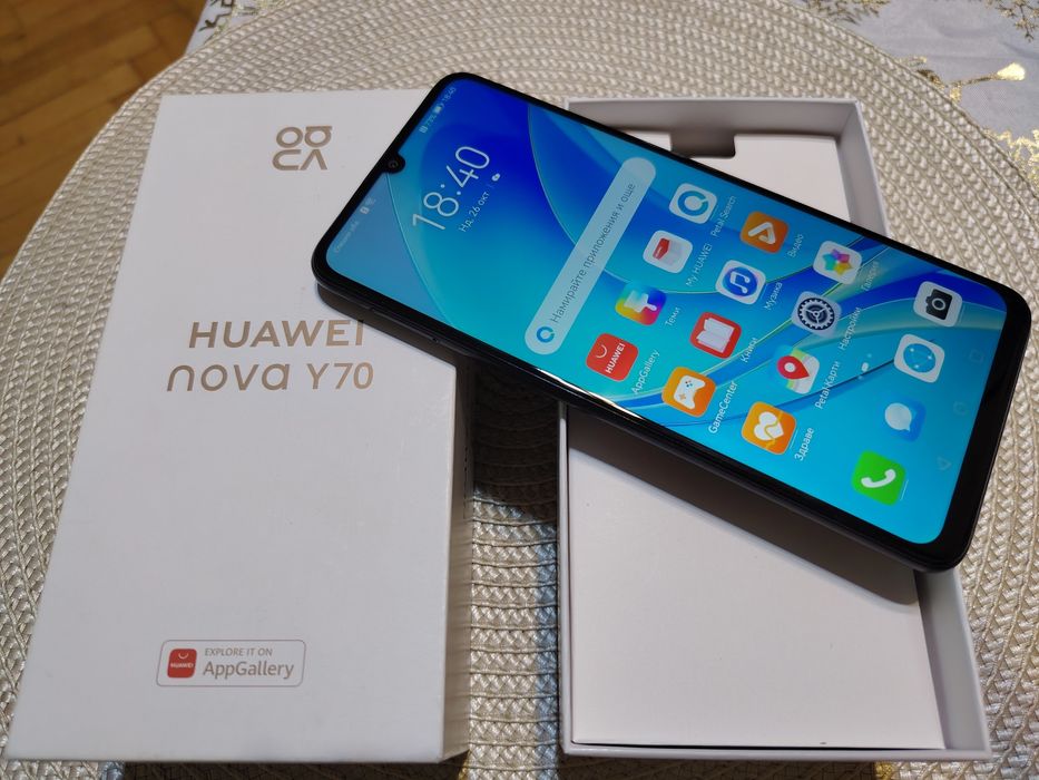 Само за 99 евро ! Huawei nova Y70, 128GB, 2 сим карти + Смарт часовник