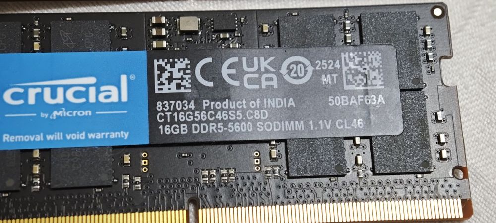 32 GB DDR 5 5600 Crucial