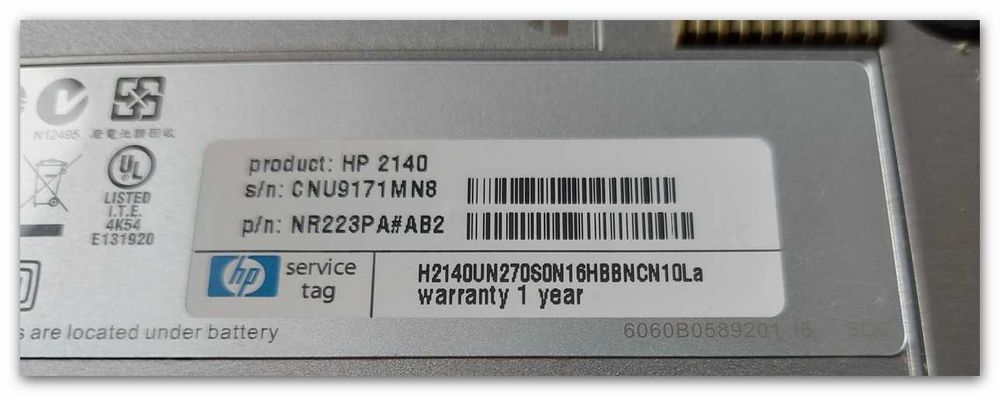 Нетбук HP Mini модель-2140 диагональ (10.1")