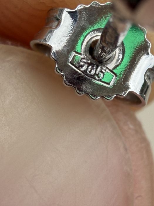 Cercei aur alb 14 k 585