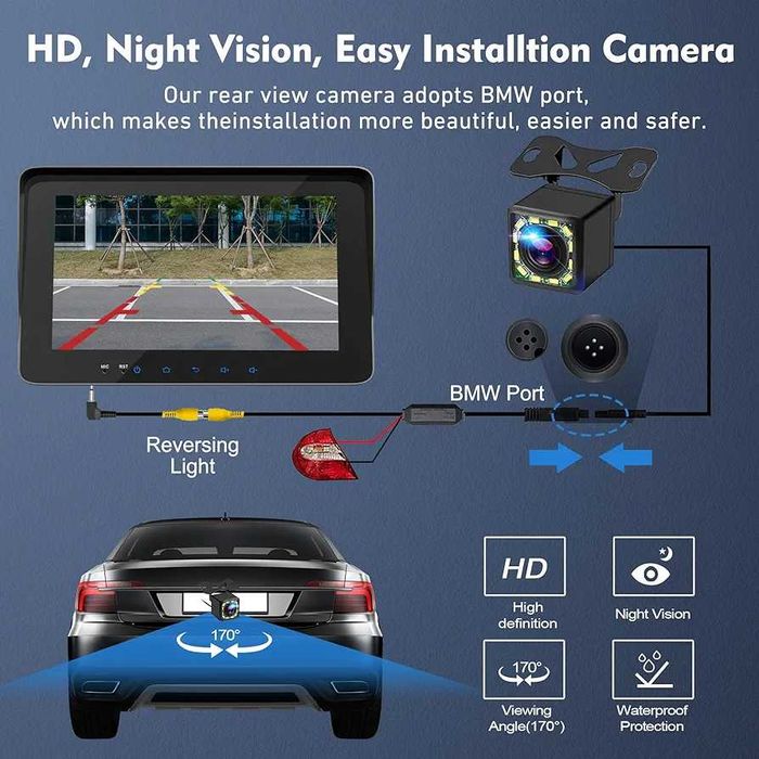 Navigatie 7" touchscreen Android auto carplay camera spate bluetooth