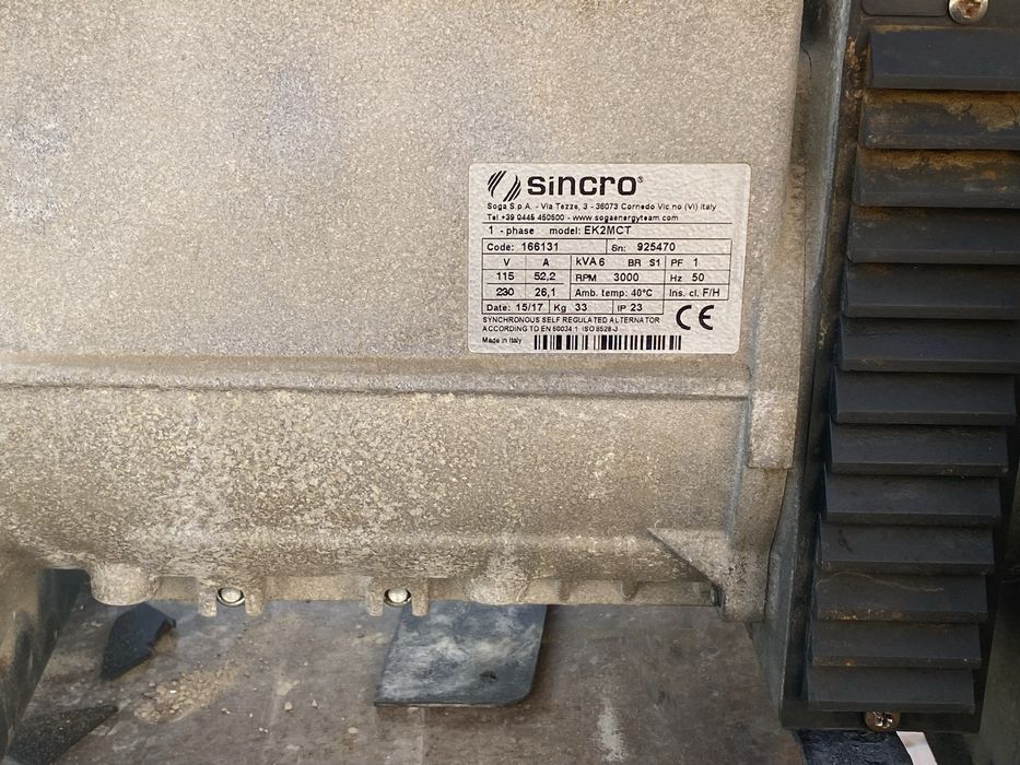 Генератор альтернатор sincro EK2MCT