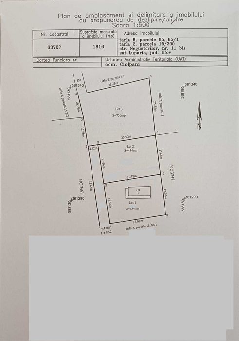 Teren 2x450 mp cu utilitati si casa DN1 Ciolpani URGENT