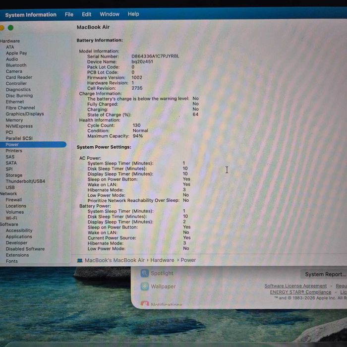 Macbook air 2020 cu m1 8gb ram 256gb cutie impecabil bat 94% 35474/ 33700