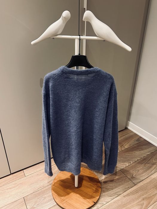 Max Mara вълнен пуловер в син модерен цвят