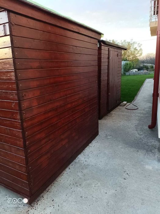 Vând 2 Căsuțe Lemn Mobile 3x2m - Magazie Grădină sau Comerț