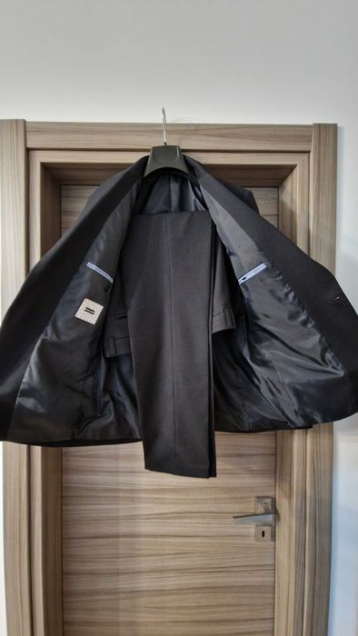 Costum Ginere Moda Aliss - Negru Elegant un singur nasture - OCAZIE