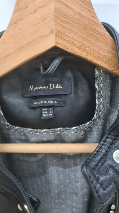 Кожанная женская куртка Massimo dutti