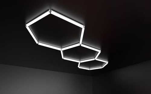 Tavan led honeycomb - lumina rece, neutra sau CCT - 1, 2, 3 hexagoane