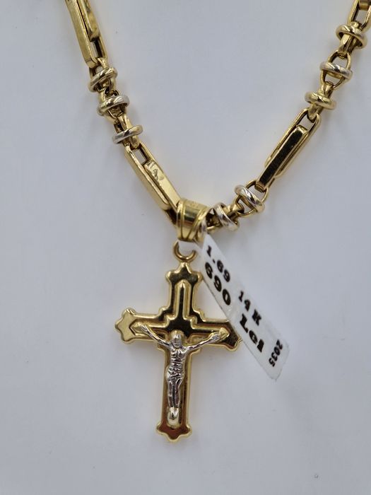 Lant Aur cu Pandant Aur 14k Greutate 12.79gr/1.69gr 52cm #49569/49463