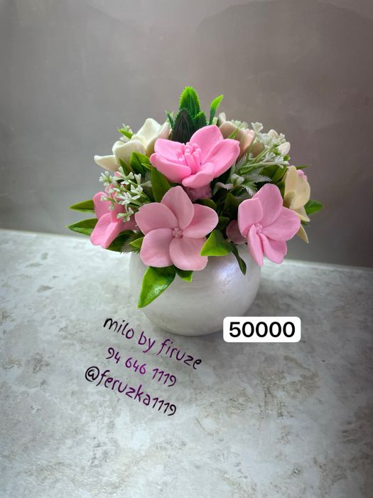 Suniy va sovunli gullar bayram uchun buyurtma qabul qlamz