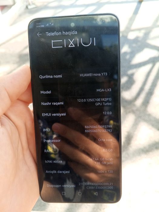 Huawei y73.                 .