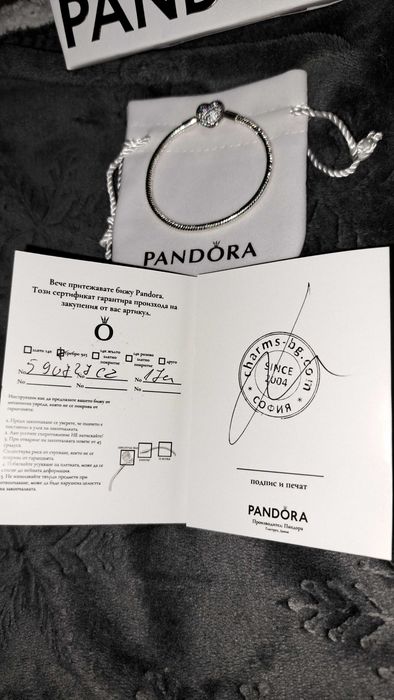 Сребърна гривна за талисмани/ 17см