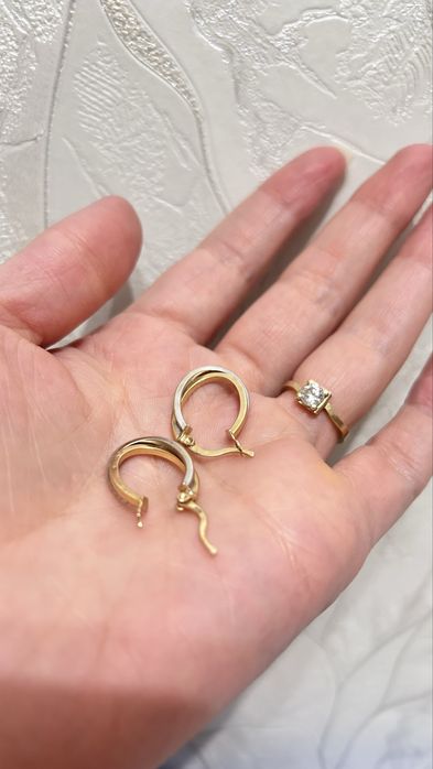 Золото серьги кольцо