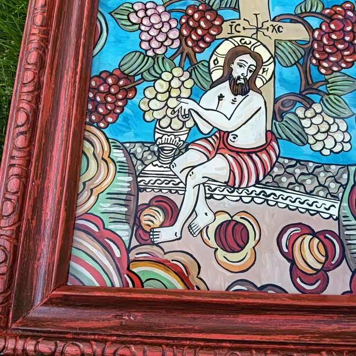 Icoa a pe sticla - Iisus in Vie